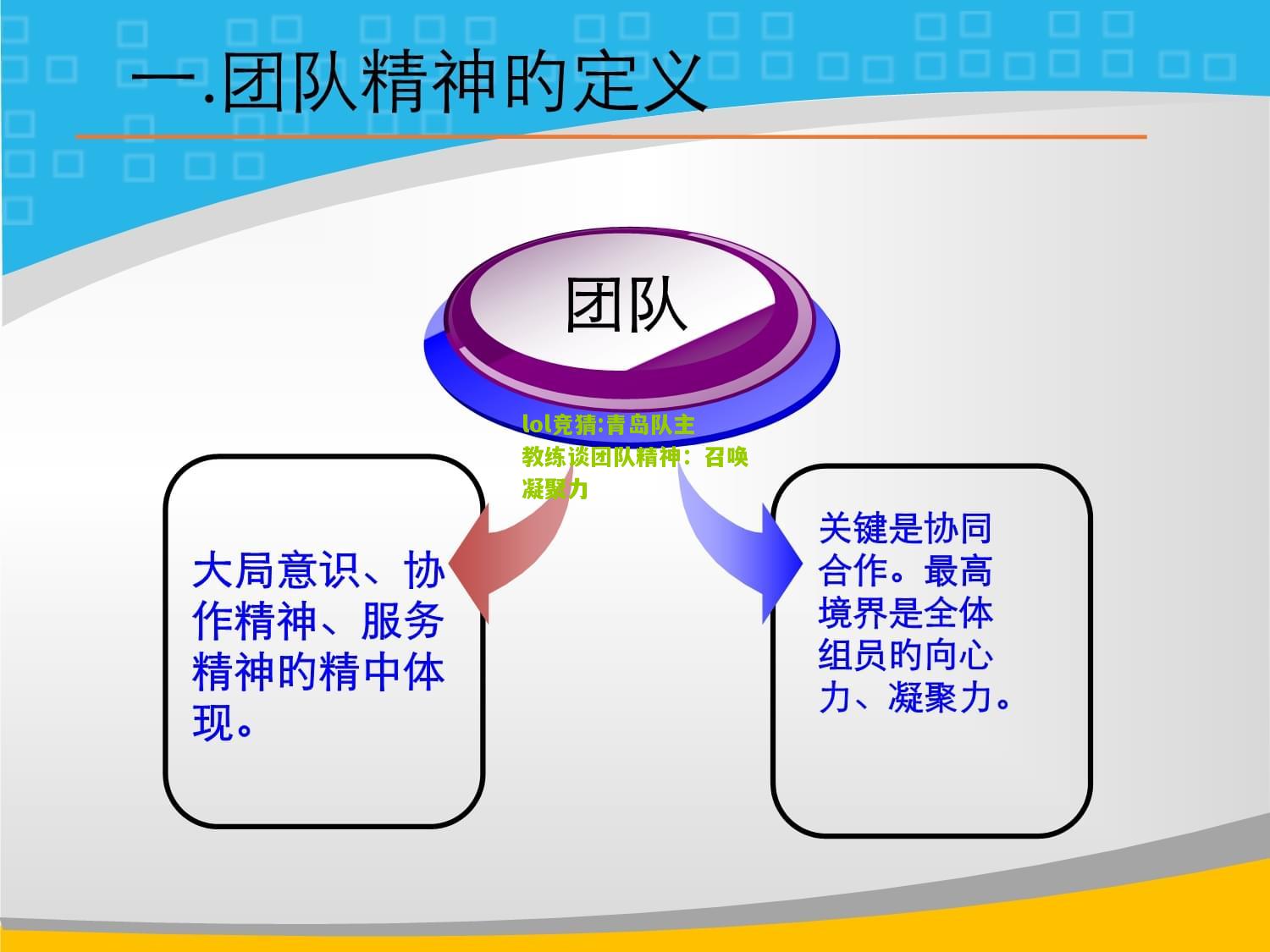 lol竞猜:青岛队主教练谈团队精神：召唤凝聚力